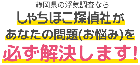 愛知県の浮気調査ならしゃちほこ探偵社があなたの問題(お悩み)を必ず解決します!